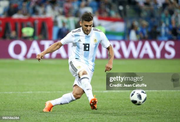 Eduardo Salvio of Argentina during the 2018 FIFA World Cup Russia group D match between Argentina and Croatia at Nizhniy Novgorod Stadium on June 21,...