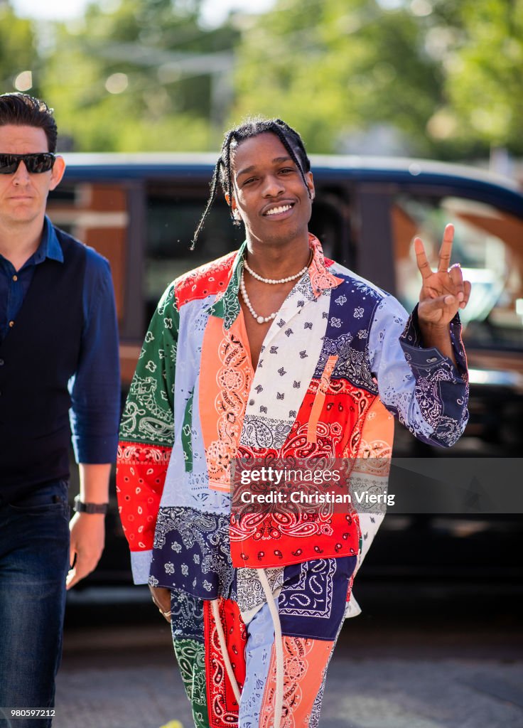 Rocky is seen outside Dries Van Noten on day three of Paris Fashion ...