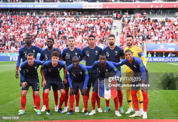 June 2018, Russia, Yekaterinburg - Soccer World Cup 2018, France vs. Peru, Preliminary round, group C, Second game day at the Yekaterinburg arena:...