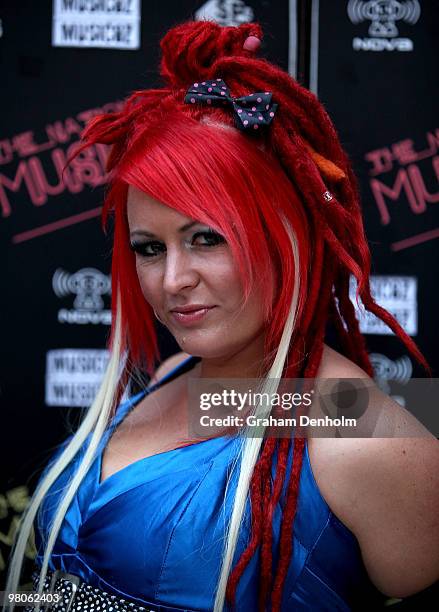 Musician Dallas Frasca arrives at the 2010 Musicoz Awards at Sydney Town Hall on March 26, 2010 in Sydney, Australia.
