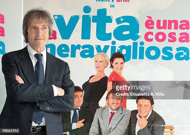 Italian director Carlo Vanzina attends "La Vita E' Una Cosa Meravigliosa" photocall at Adriano Cinema on March 26, 2010 in Rome, Italy.