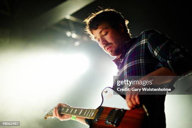 Tom Allen of Corleone performs on stage at the Corporation on March 25, 2010 in Sheffield, England.