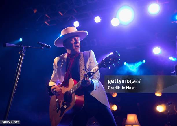 Kiefer Sutherland performs at Electric Ballroom on June 21, 2018 in London, England.