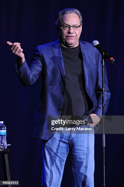 Lewis Black performs at Hard Rock Live! in the Seminole Hard Rock Hotel & Casino on March 25, 2010 in Hollywood, Florida.