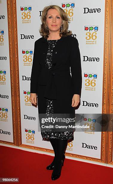 Kirsty Young attends the Broadcasting Press Guild TV & Radio Awards at Theatre Royal on March 26, 2010 in London, England.