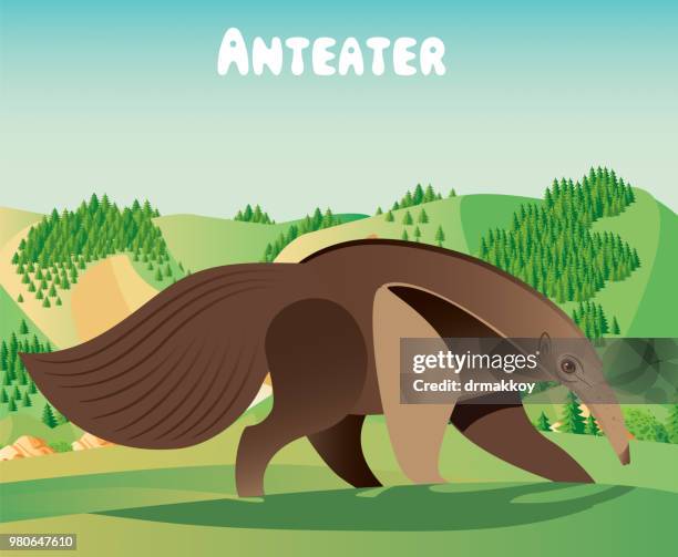 ilustraciones, imágenes clip art, dibujos animados e iconos de stock de oso hormiguero - anteater tongue