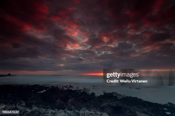 sunset in tenerife - virtanen stock pictures, royalty-free photos & images