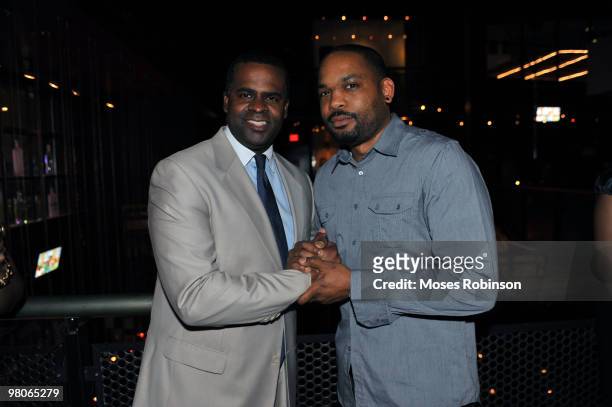 Atlanta Mayor Kasim Reed and Lanero Hill attend the "Why Did I Get Married Too?" premiere at Regal Atlantic Station on March 25, 2010 in Atlanta,...