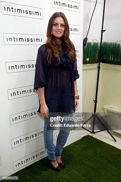 Actress Amaia Salamanca attends new Intimisimi collection photocall at Intimisimi store on March 26, 2010 in Madrid, Spain.