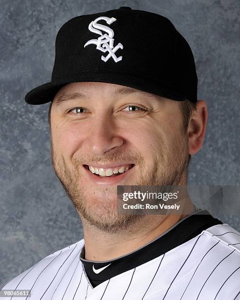 Mark Buehrle of the Chicago White Sox poses during photo media day on February 28, 2010 at Camelback Ranch in Glendale, Arizona.