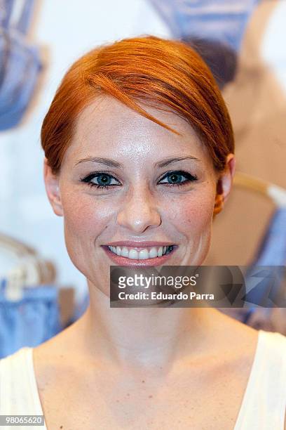 Singer Soraya Arnelas attends new Intimisimi collection photocall at Intimisimi store on March 26, 2010 in Madrid, Spain.