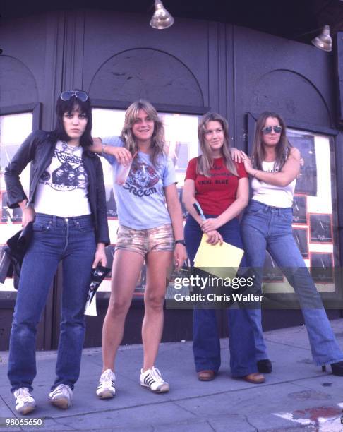 The Runaways 1977 Joan Jett, Sandy West, Vicki Blue, Lita Ford