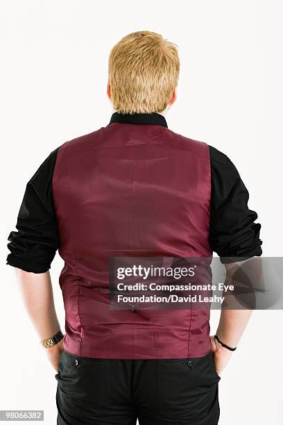 portrait of backside of blond man - david leahy studio stock pictures, royalty-free photos & images