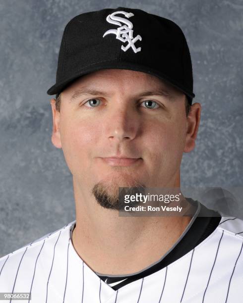 Pierzynski of the Chicago White Sox poses during photo media day on February 28, 2010 at Camelback Ranch in Glendale, Arizona.