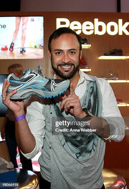 Personality Nick Verreos poses at Reebok during the Kari Feinstein Golden Globes Style Lounge at Zune LA on January 15, 2010 in Los Angeles,...