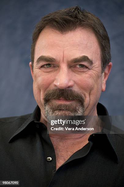 Tom Selleck at the "Jesse Stone: Thin Ice" press conference at the Four Seasons Hotel on March 12, 2009 in Beverly Hills, California.