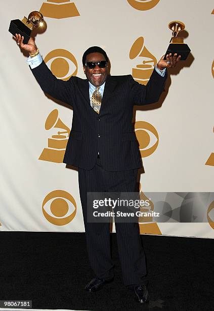 Singer Al Green poses in the press room at the 51st Annual GRAMMY Awards held at the Staples Center on February 8, 2009 in Los Angeles, California.