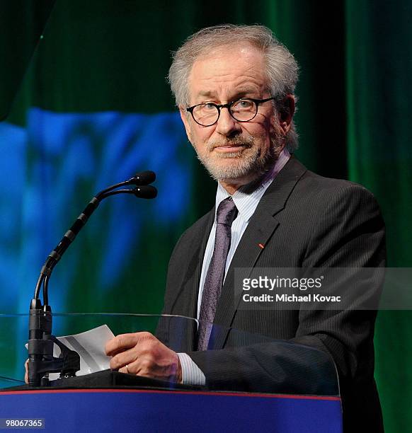 Director Steven Spielberg receives the Anti-Defamation League's highest honor - "America's Democratic Legacy Award" at the ADL Los Angeles Dinner...