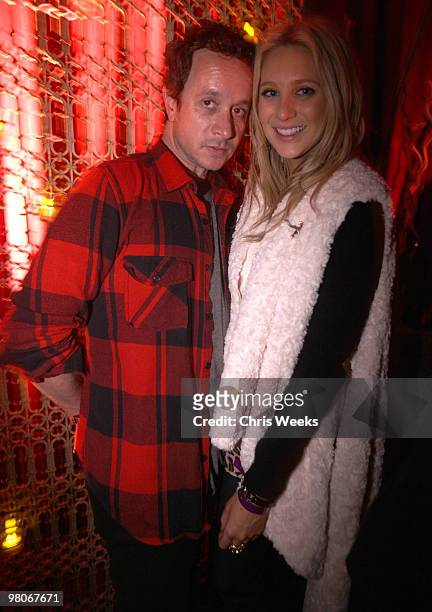 Actor Pauly Shore and Stephanie Pratt attend the Tao Lounge at The Lift Day 2 on January 23, 2010 in Park City, Utah.