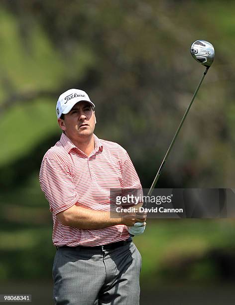 Ben Curtis of the USA drives at the 16th hole during the second round of the Arnold Palmer Invitational presented by Mastercard at the Bayhill Club...