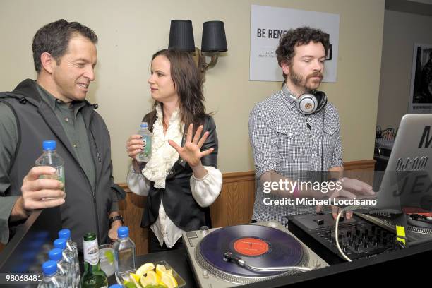 Kenneth Cole, Juliette Lewis, and Danny Masterson attend the Kenneth Cole Vintage Black party at The Sky Lodge on January 23, 2010 in Park City, Utah.