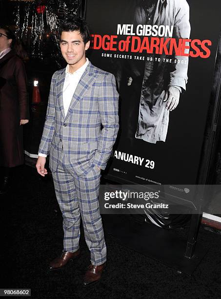 Joe Jonas attends the "Edge Of Darkness" Los Angeles Premiere on January 26, 2010 in Los Angeles, United States.