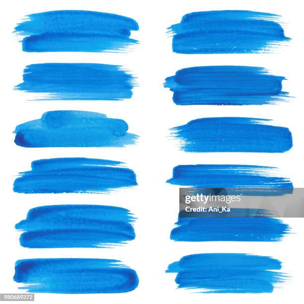 set of strokes - wallpaper brush stock illustrations