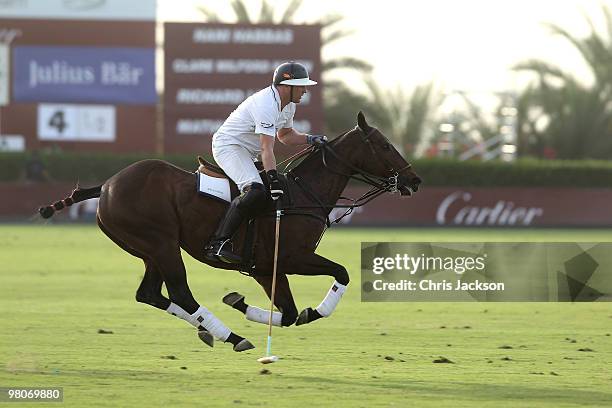 Team Julius Bar play team Desert Palm at the Cartier International Dubai Polo Challenge at the Palm Desert Resort and Spa on March 26, 2010 in Dubai,...