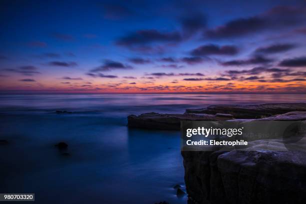 windansea beach at night - san diego landscape stock pictures, royalty-free photos & images