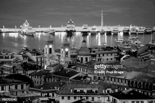 night timeless - santa margherita ligure - braga district stock-fotos und bilder