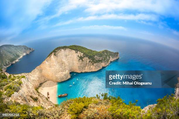 navagio - the world is round - navagio stock pictures, royalty-free photos & images