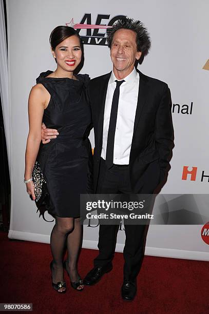 Chau-Giang Thi Nguyen and producer Brian Grazer arrive at the 52nd Annual GRAMMY Awards - Salute To Icons Honoring Doug Morris held at The Beverly...