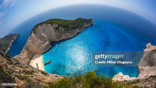 navagio - the world is round - navagio stock pictures, royalty-free photos & images