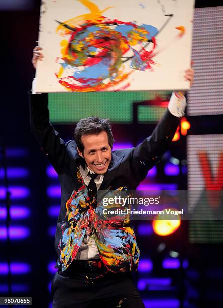 Helmar Weitzel poses at the Adolf Grimme Awards on March 26, 2010 in Marl, Germany. Helmar Weitzel received the award for his children's programme...