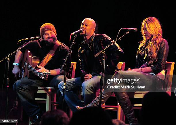 Best new artist nominee musician Zac Brown of The Zac Brown Band, rapper/songwriter Common and singer/songwriter Colbie Caillat attend the BMI "How I...