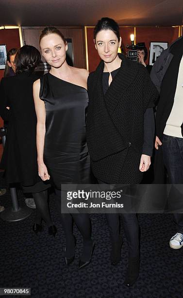 Stella and Mary McCartney attend VIP Screening of the Oscar nominated 'Food Inc' at The Curzon Mayfair on February 8, 2010 in London, England.