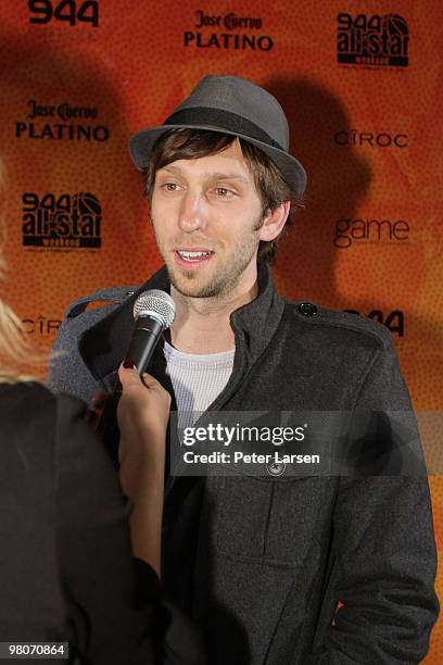 Joel David Moore of Avatar attends the 944 Magazine NBA All Star Weekend featuring Doug E. Fresh and Paul Pierce on February 12, 2010 in Dallas,...