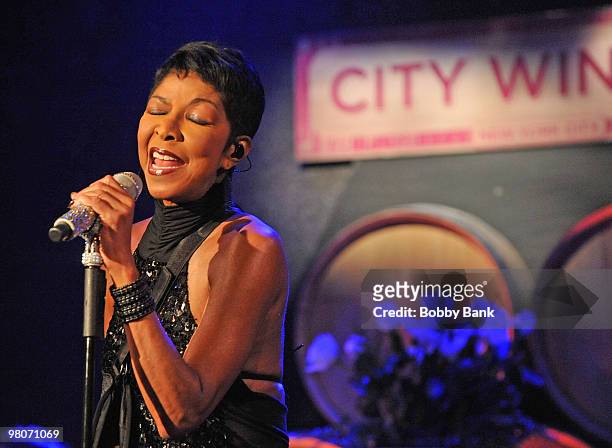 Natalie Cole performs at the City Winery on February 6, 2010 in New York City.