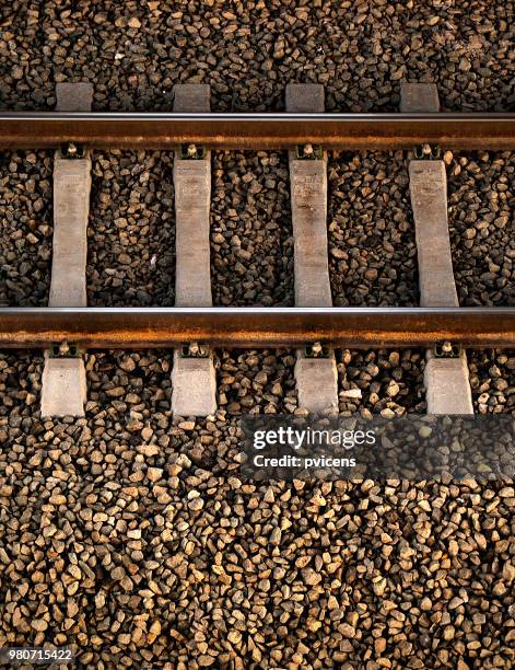 railroad tracks - tren stock pictures, royalty-free photos & images