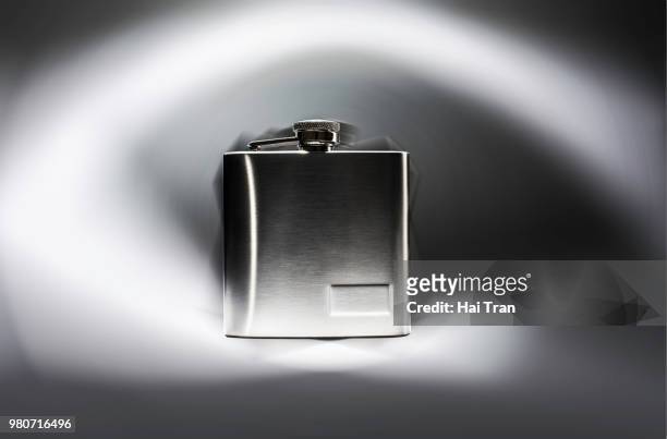 stainless steel hip flask portable - hip flask stock pictures, royalty-free photos & images