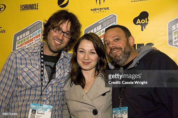 Director Sean Byrne, actress Robin McLeavy and producer Mark Lazarus attend "The Loved Ones" Filmmaker Photo Op at 2010 SXSW Festival on March 14,...