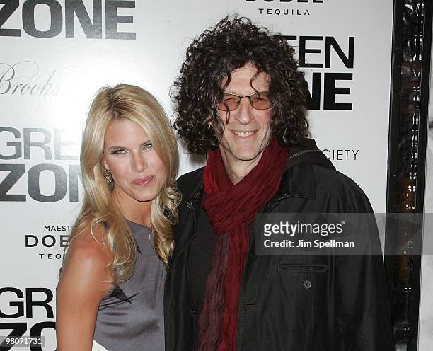 Beth Ostrosky Stern and Howard Stern attends the "Green Zone" New York premiere at AMC Loews Lincoln Square 13 on February 25, 2010 in New York City.