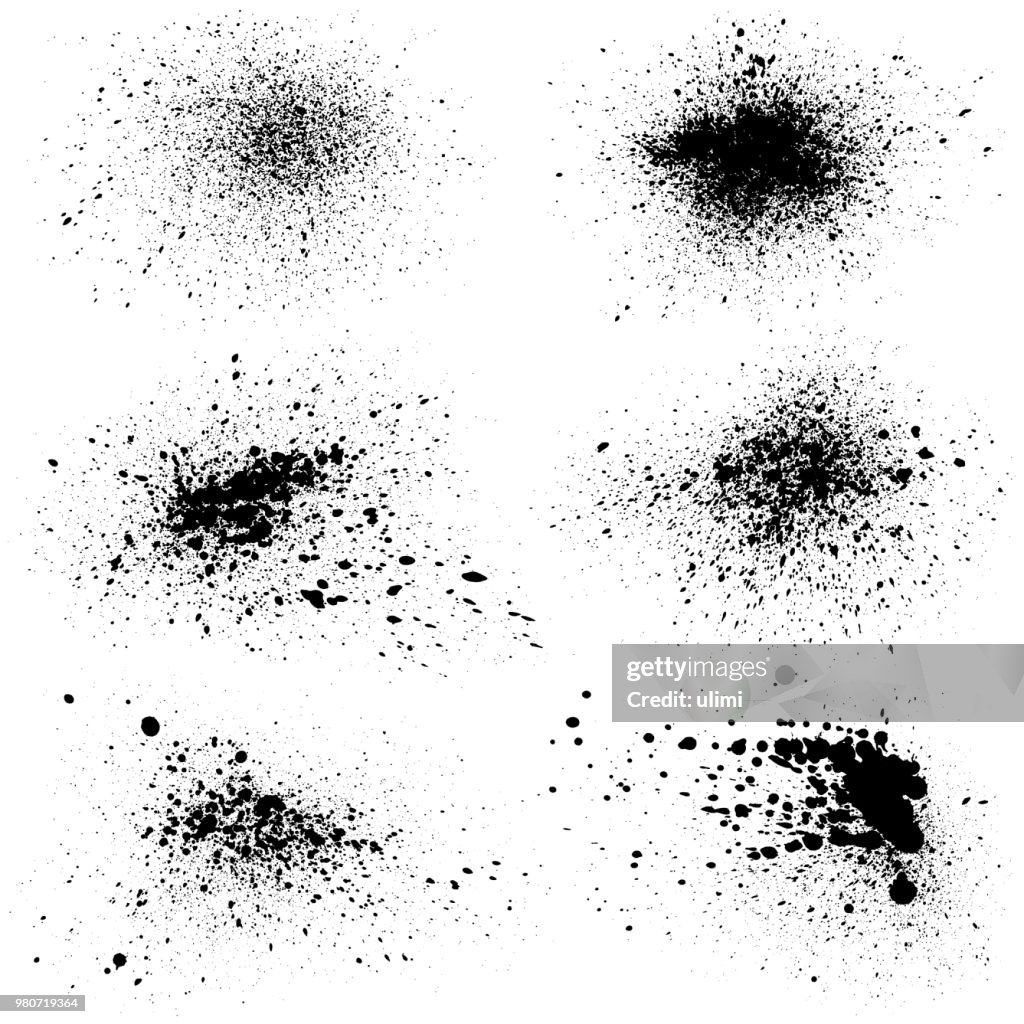 Bläck stänk. Färg designelement