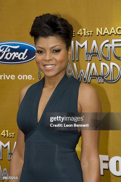 Taraji P. Henson arrives at The Shrine Auditorium on February 26, 2010 in Los Angeles, California.