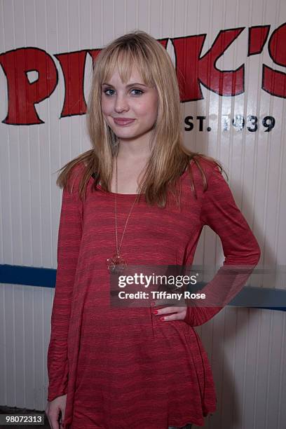 Meaghan Martin attends Pink's Grand Opening at Knott's Berry Farm on February 28, 2010 in Buena Park, California.