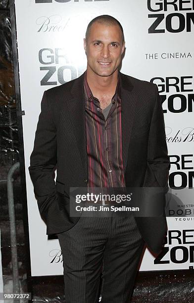 Nigel Barker attends the "Green Zone" New York premiere at AMC Loews Lincoln Square 13 on February 25, 2010 in New York City.