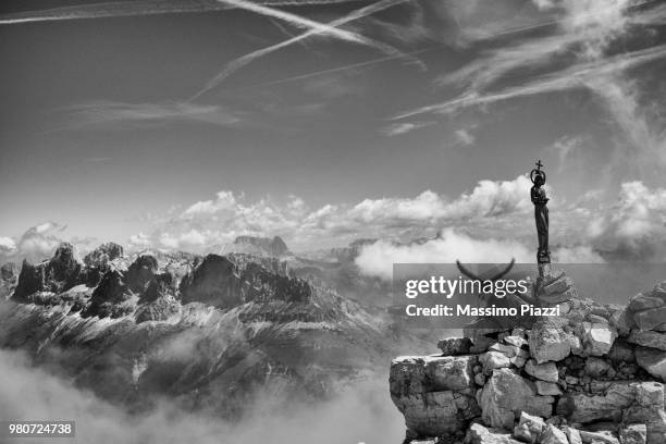 diamantidi turm - latemar - turm stock pictures, royalty-free photos & images