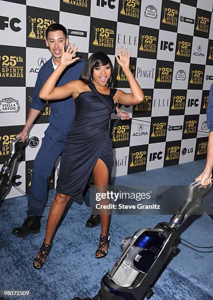 Actress Taraji P. Henson arrives at the 25th Film Independent Spirit Awards held at Nokia Theatre L.A. Live on March 5, 2010 in Los Angeles,...