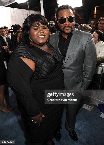 Gabourey Sidibe and Lee Daniels arrives at the 25th Film Independent Spirit Awards held at Nokia Theatre L.A. Live on March 5, 2010 in Los Angeles,...