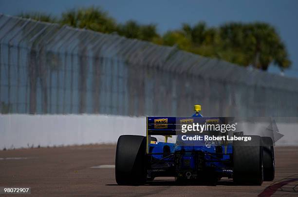 Mike Conway of England driver of the Dreyer & Reinbold Dallara Honda during practice for the IndyCar Series Honda Grand Prix of St.Petersburg on...